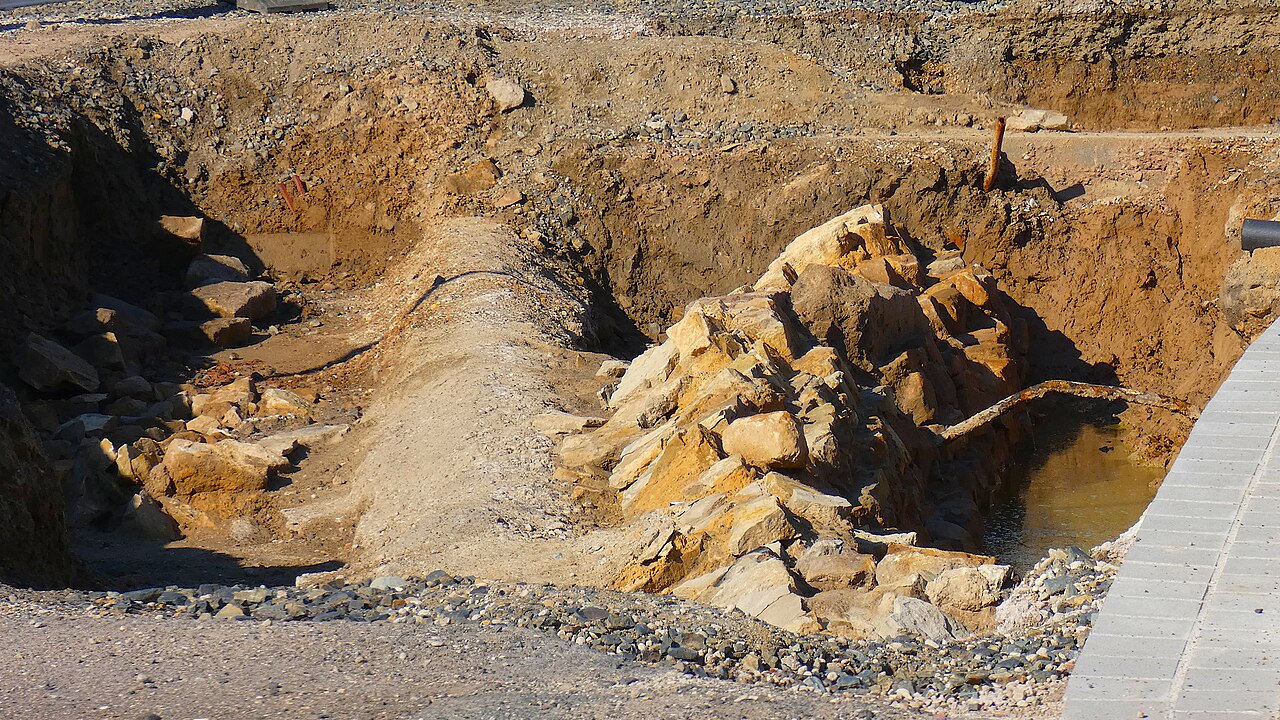 Maçonnerie de blocs sur chantier